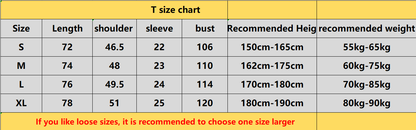 SPC22 New men's and women's summer pure cotton top T-shirt clothing