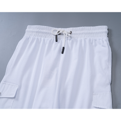 MOC045 New men's summer pure cotton polo top+shorts two-piece outfit clothing
