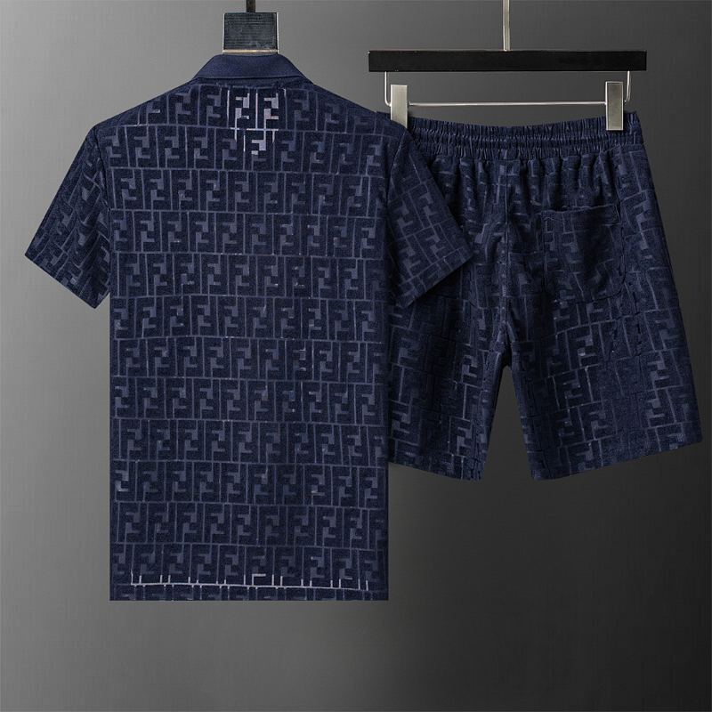 FDC17 New men's short sleeved polo top+shorts clothing