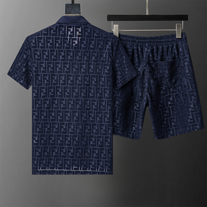 FDC17 New men's short sleeved polo top+shorts clothing