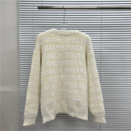 BAC12  Autumn and winter new high-quality men's and women's fashion autumn and winter new plush round neck sweater clothing