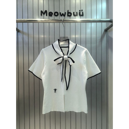 DIC29 New Style Women's Summer T-shirt Knitted Ice Silk Fabric Clothes