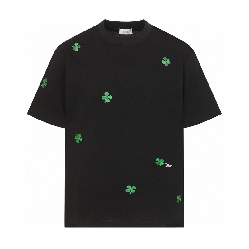 DIC38 High quality men's and women's pure cotton summer short sleeved T-shirt embroidered clothing