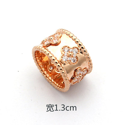 VAR14  VAC classic kaleidoscope 18K gold plating  rings jewelry