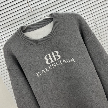 BAC13  New men's and women's letter jacquard round neck sweater clothing