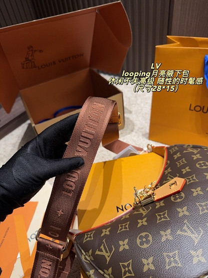 MLP77 Leather bag 28-15CM  Bags with Box