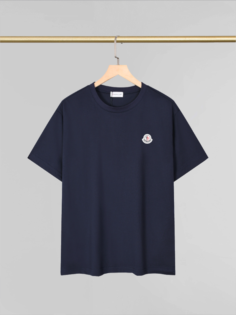 MOC040 New men's and women's summer T-shirt double yarn pure cotton fabric short sleeved top clothing