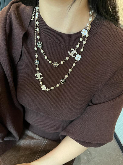 X708  Women's necklace, sweater chain, one three piece jewelry