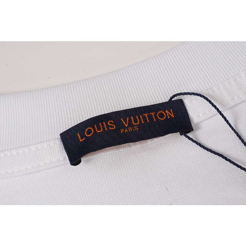 LVC055 High quality men's and women's pure cotton summer short sleeved T-shirt with diamond inlay clothing
