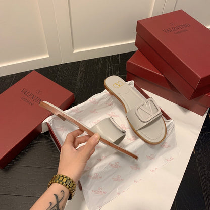 MVS20 Leather slippers Women shoes 35-40 With box