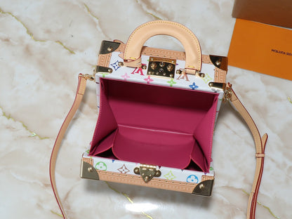 LLP021 Leather Bag 22.5-17-11CM Hard box high-quality Shoulder Bags