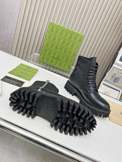 HJGS1 Leather Shoes Women 35-41 with box