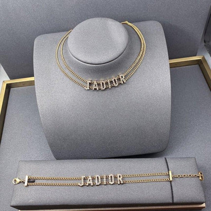 DIN13 Classic women necklace and bracelet jewellery set