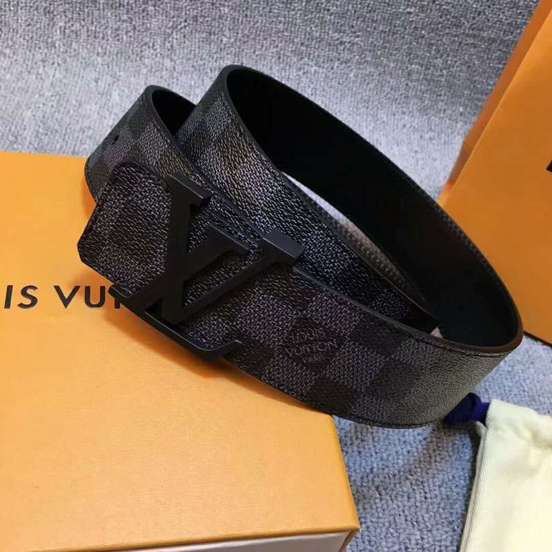 LVBL1 wide 3.8cm real leather Man and women Belt with packing