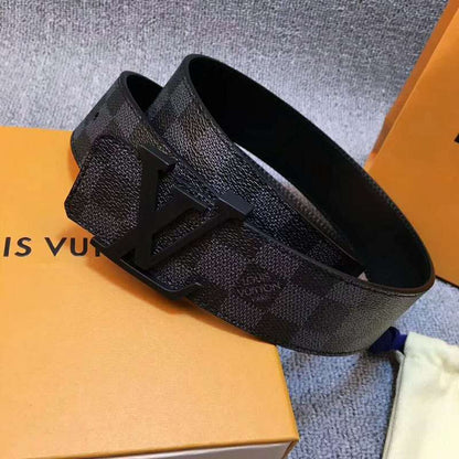LVBL1 wide 3.8cm real leather Man and women Belt with packing