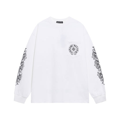 KLC23  New men's and women's pure cotton long sleeved casual clothes