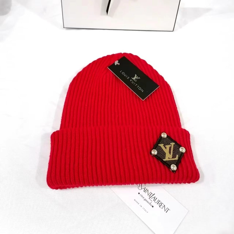 PLH2   New autumn and winter fashion vertical striped hat