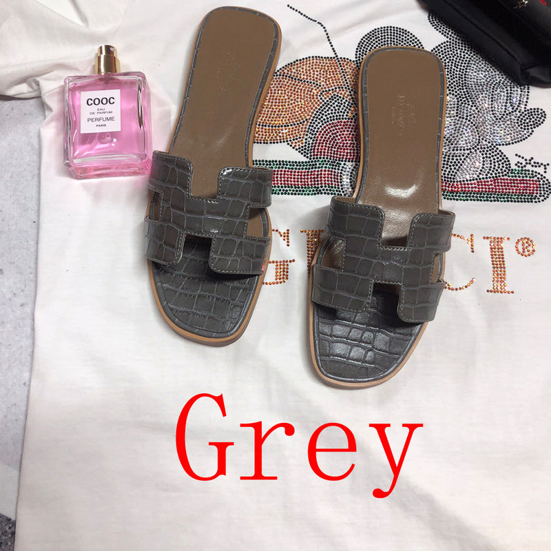OHS02 Couples slipper Leather Shoes 35-42 with box