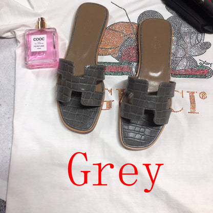 OHS02 Couples slipper Leather Shoes 35-42 with box