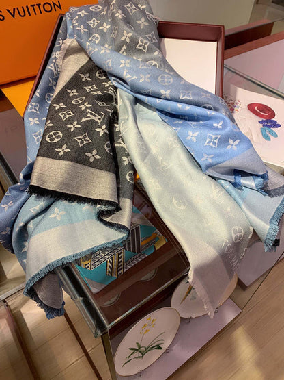 XLC28 Hidh quality 60% silk 40% wool Scarf Can choose box