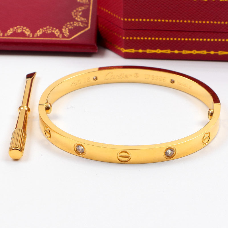 CAB15 LOVE screw bracelet with screwdriver bangle steel 18K gold plated Jewelry 15-22cm