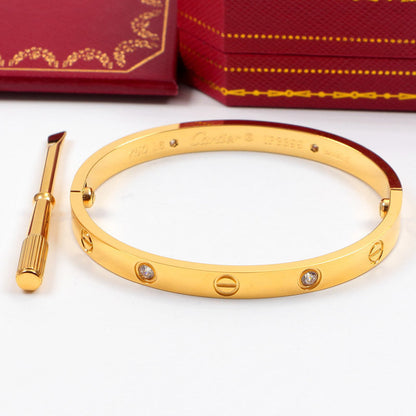 CAB15 LOVE screw bracelet with screwdriver bangle steel 18K gold plated Jewelry 15-22cm
