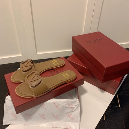 MVS20 Leather slippers Women shoes 35-40 With box