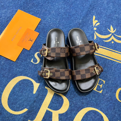 MJLS08 Women slipper Leather Shoes 35-42 with box