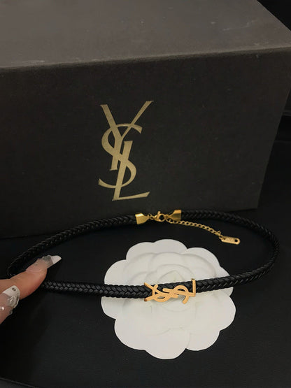 X594   Women's fashion leather rope necklace jewelry