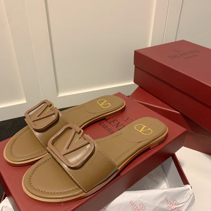 MVS20 Leather slippers Women shoes 35-40 With box