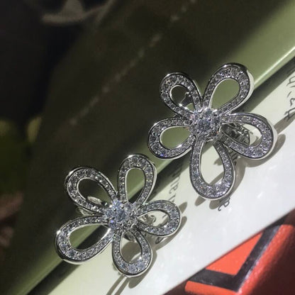 VAE31  New Sunflower Starry Sky Flower Earclap Jewelry