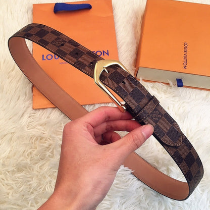 LBL4 Real leather wide 3.5cm coffee have 95-125cm total long with packing