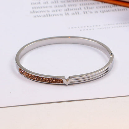 LVB34 316L steel and crystal with 18K gold plated   Jewelry