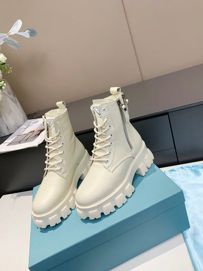 HJPS1 Leather Shoes Women 35-40 with box