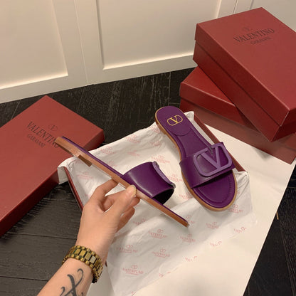 MVS20 Leather slippers Women shoes 35-40 With box