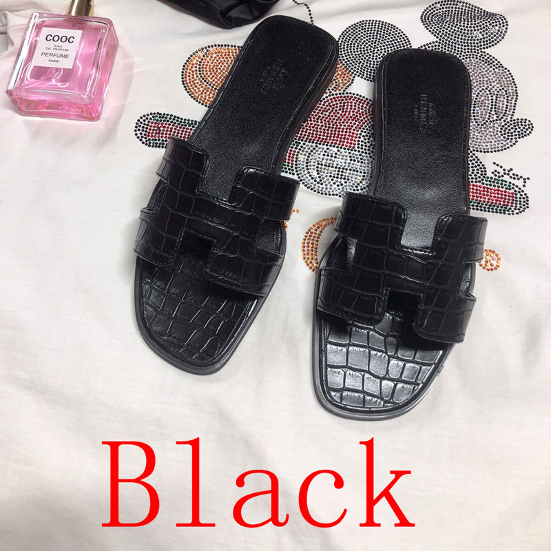 OHS02 Couples slipper Leather Shoes 35-42 with box