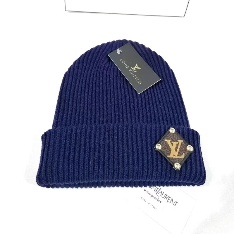 PLH2   New autumn and winter fashion vertical striped hat