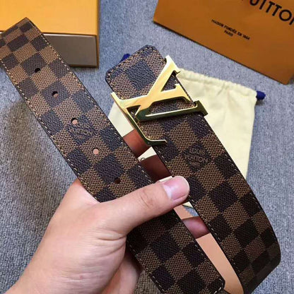 LVBL1 wide 3.8cm real leather Man and women Belt with packing