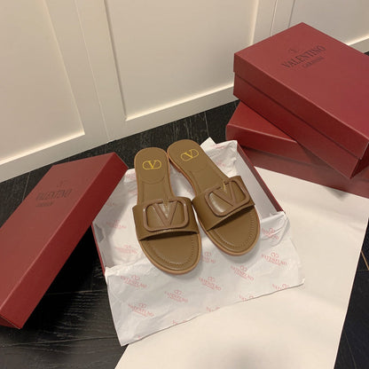 MVS20 Leather slippers Women shoes 35-40 With box