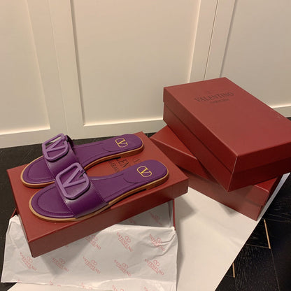 MVS20 Leather slippers Women shoes 35-40 With box