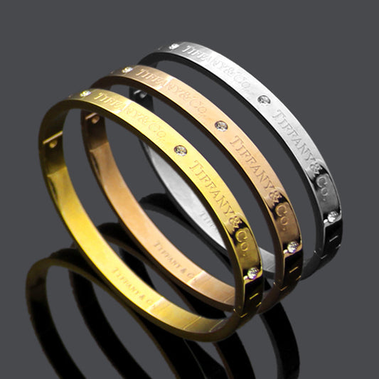 S315  Exquisite stainless steel diamond jewelry TB bracelet