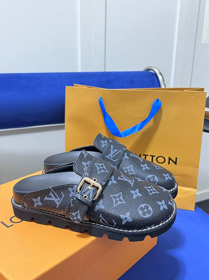 MJLS5 Leather slippers Women shoes 35-42 With box