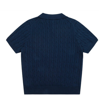 LFC15  New high-quality men's and women's spring and autumn polo shirts, short sleeved sweaters, sweaters, base sweaters, clothing