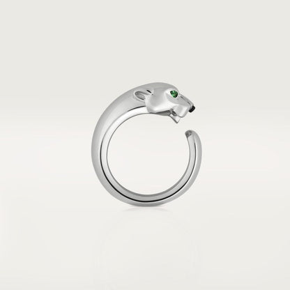 J142  Men's and women's titanium steel cheetah ring jewelry