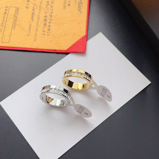 J120   Men's and women's titanium steel ring jewelry