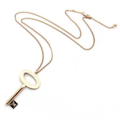 LVN014   Large Key Long Necklace Jewelry