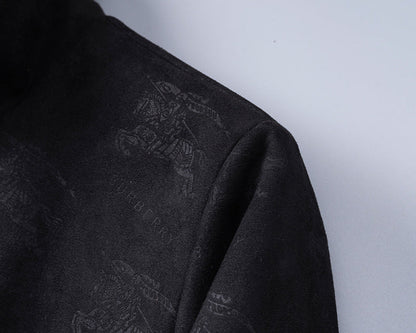 BUC07  New Spring and Autumn thin imitation deer skin velvet jacket long sleeved cardigan clothes