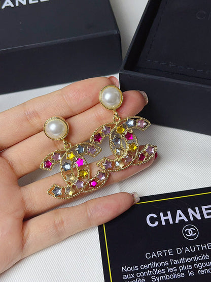 A1106  Women's new fashion color diamond earrings jewelry