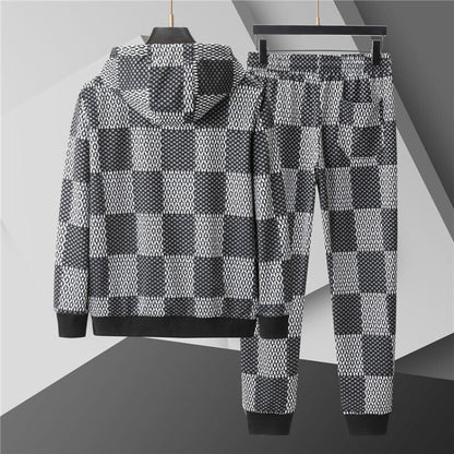 LVC025 New men's spring and autumn thin style outerwear+long pants pure cotton casual suit clothing