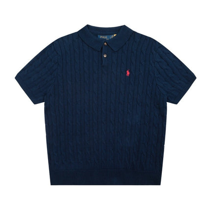 LFC15  New high-quality men's and women's spring and autumn polo shirts, short sleeved sweaters, sweaters, base sweaters, clothing